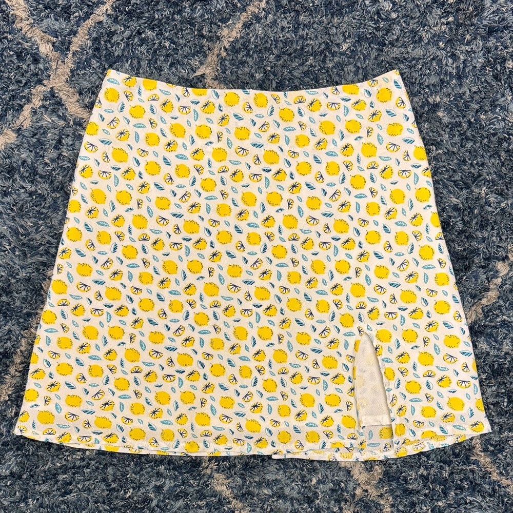 Princess Polly Yellow Lemon Print Mini Skirt